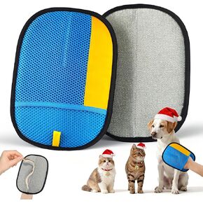 قفاز إزالة شعر الحيوانات الأليفة السميك، فرشاة سحرية لإزالة شعر الحيوانات الأليفة للقطط والكلاب، قفازات مطورة لشعر الحيوانات الأليفة قابلة لإعادة الاستخدام للأريكة والملابس والسجاد ومقعد السيارة، وقفازات العناية بالقطط in Kuwait