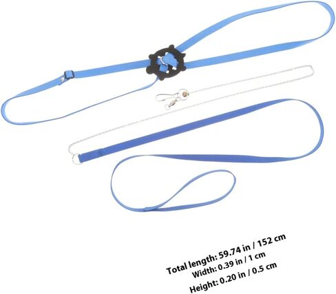 Adjustable Blue Turtle Leash Harness for Reptile Pets Small Safe Faux Material Walking Training Traction Rope for Turtles and Lizards in Saudi Arabia