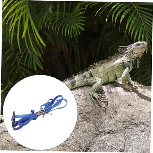 Adjustable Blue Turtle Leash Harness for Reptile Pets Small Safe Faux Material Walking Training Traction Rope for Turtles and Lizards in Saudi Arabia