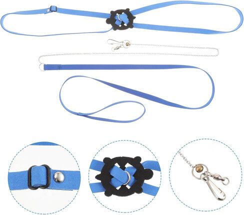 Adjustable Blue Turtle Leash Harness for Reptile Pets Small Safe Faux Material Walking Training Traction Rope for Turtles and Lizards in Saudi Arabia