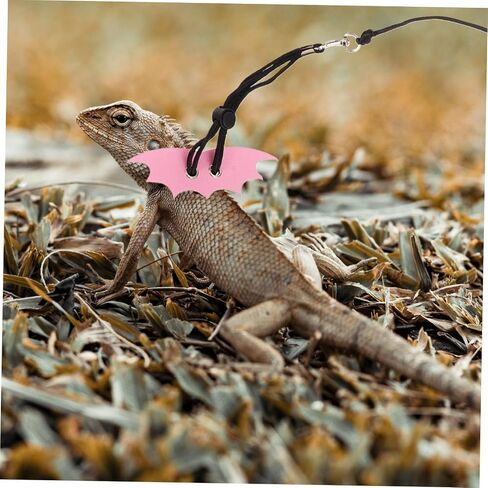 Adjustable Lizard Harness Leash for Small Pets Reptile Training Outdoor Safety Bearded Dragon Accessories Comfortable Secure Closure Pink in Saudi Arabia