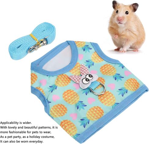 Bunny Harness Leash Set Adjustable Soft Nylon Rabbit Vest for Kitten Ferret Guinea Pig (L) in Saudi Arabia
