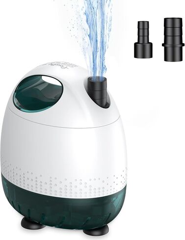 مضخة مياه غاطسة Pawfly 350 GPH 20 W مضخة مستنقع صغيرة محمولة مع ارتفاع 5.3 قدم مضخة حوض السمك فائقة الهدوء مع 3 فوهات ومضخة غاطسة بسلك طاقة 4.9 قدم للبرك والحدائق وخزانات الأسماك in Kuwait