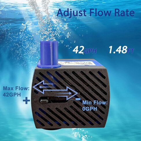 CHANCS Submersible Water Pump 10W 158GPH AC 110V FishTank Pump 4.1ft High Liftfor Aquarium Hydroponics in Saudi Arabia
