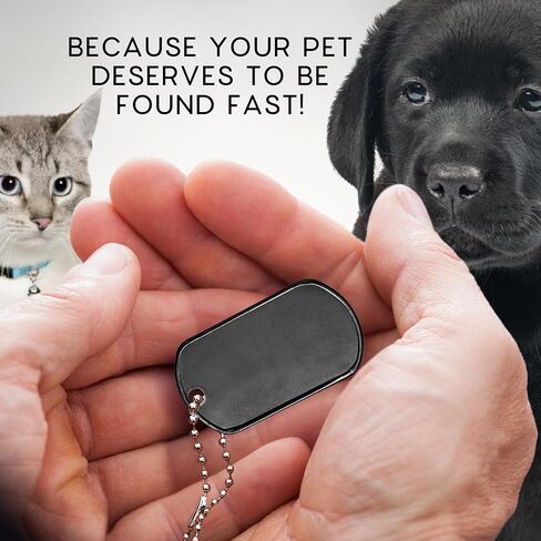 100 Pcs Black Blank Dog Tags 1.9 x 1.1 Inch – Stainless Steel Dog Tags Bulk for Crafting Engraving Laser Etching Military ID Tag Custom Keychains DIY Costume & Pet Use in Kuwait