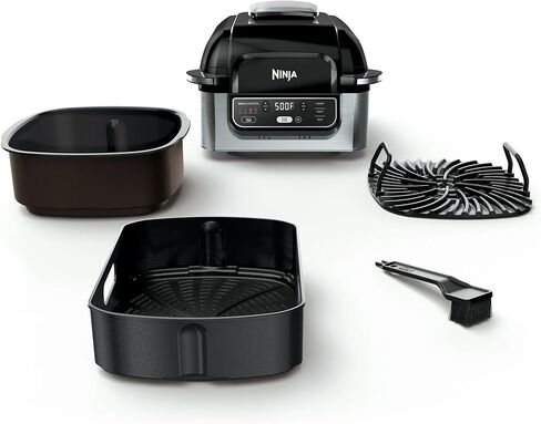 شواية داخلية 4 في 1 من نينجا فودي - مقلاة هوائية بسعة 4 لتر مع وظائف الشوي والتحميص والخبز بدرجة حرارة 500 درجة فهرنهايت in Kuwait