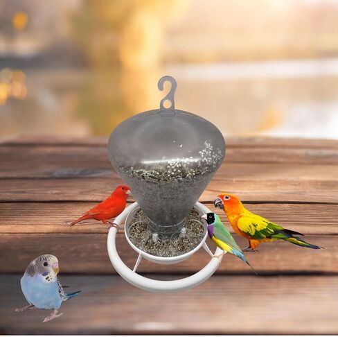 2GR Automatic Bird Feeder and Water Dispenser – Versatile Outdoor & Indoor Cage Feeder, Easy to Refill, Drainage System, Durable Plastic Design, Large Capacity in Kuwait