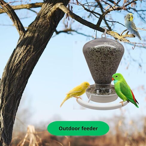2GR Automatic Bird Feeder and Water Dispenser – Versatile Outdoor & Indoor Cage Feeder, Easy to Refill, Drainage System, Durable Plastic Design, Large Capacity in Kuwait