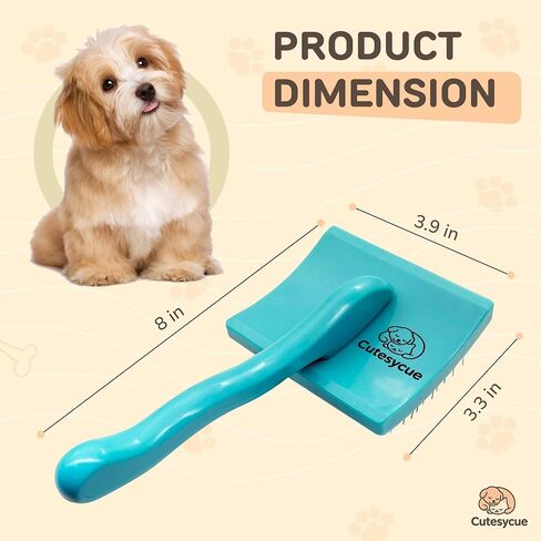 فرشاة سليكر للكلاب الكبيرة - دبابيس منحنية طويلة ولطيفة لرسومات Goldendoodles وLabradoodles وPoodles - تزيل التشابك والعقد والحصائر - فرشاة خشبية مصنوعة يدويًا صديقة للبيئة، قبضة مريحة موصى بها من قبل مربية الكلاب in Kuwait