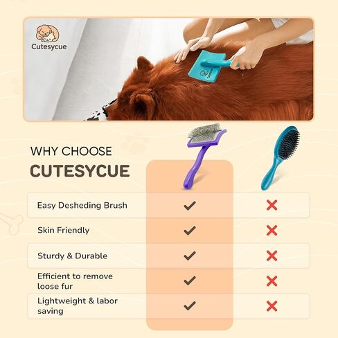 فرشاة سليكر للكلاب الكبيرة - دبابيس منحنية طويلة ولطيفة لرسومات Goldendoodles وLabradoodles وPoodles - تزيل التشابك والعقد والحصائر - فرشاة خشبية مصنوعة يدويًا صديقة للبيئة، قبضة مريحة موصى بها من قبل مربية الكلاب in Kuwait
