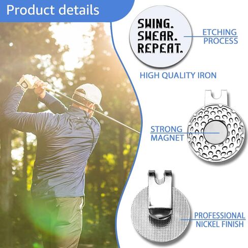 Born to Golf Golf Ball Marker with Magnetic Hat Clip, Funny Golf Accessories Gifts for Men Women, Golf Gifts for Men Woman, Retired Gift for Men Woman Golf Fan, Golf Novelty Gift in Saudi Arabia