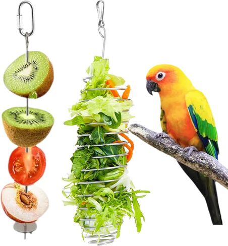 2Pcs Rat Enrichment Toys, 304 Stainless Steel Rat Foraging Toy for Fruit Vegetable Holder, Chew-Proof Small Animal Cage Accessories Puzzle Toy with Safe Lid Design for Hamster, Bird in Saudi Arabia
