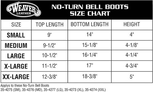 Weaver Leather Bucking Bronc Large No Turn Bell Boots in Kuwait