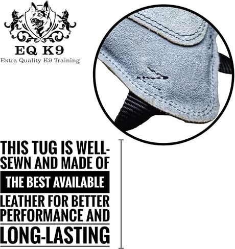EQ K9 Leather Dog Bite Pillow with 3 Handles – Durable Training Tug for Medium & Large Dogs, Genuine Leather Bite Tug for IGP, KNPV, Mondio, Police K9 & Working Dogs in Saudi Arabia