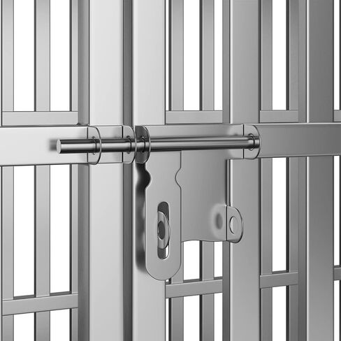 37" 42" 48" Heavy Duty Dog cage Stainless Steel Metal Kennel and Crate, Collapsible for Medium to Large Dogs, Easy to Assemble pet Pen with Four Lockable Wheels, Black Tray (48in-sm) in Kuwait