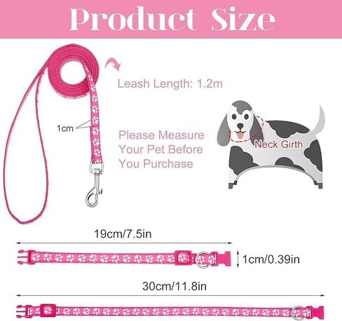 Dog Leash and Collar Set, Puppy Traction Rope Dog Collar Durable Walking Pet Supplies,Black in Saudi Arabia