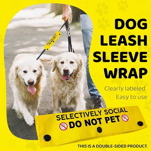 Blind Dog Ask Before Petting Pet Leash for Dogs, Funny Dog Leash Wrap for Pet Dog Lovers Owners Gift (Yellow) in Saudi Arabia