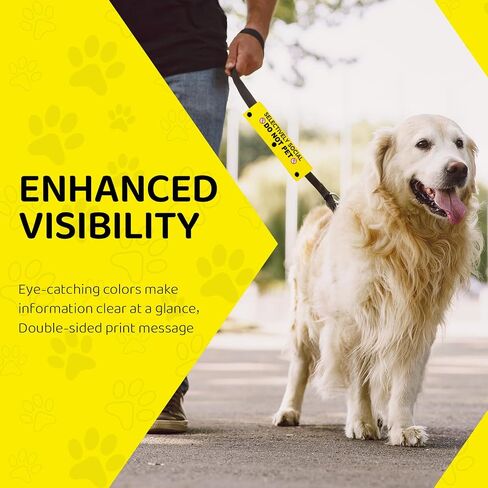 Blind Dog Ask Before Petting Pet Leash for Dogs, Funny Dog Leash Wrap for Pet Dog Lovers Owners Gift (Yellow) in Saudi Arabia