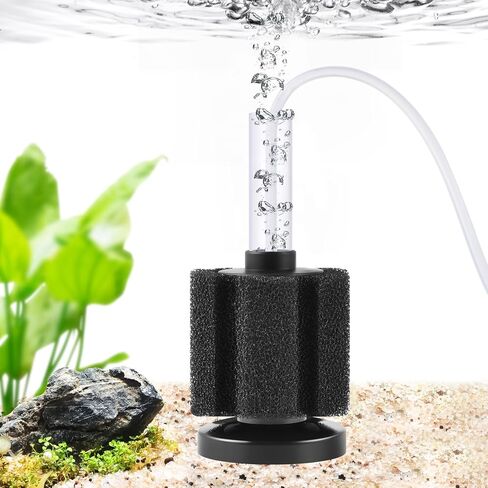 FEDOUR Aquarium Sponge Filter, Ultra Quiet Aeration Bio Sponge Filters for Breeding Fry Shrimp Betta Fish Tank, Efficient Submersible Aquarium Filter for up to 100Gallon Tank (S for up to 15gallon) in Saudi Arabia