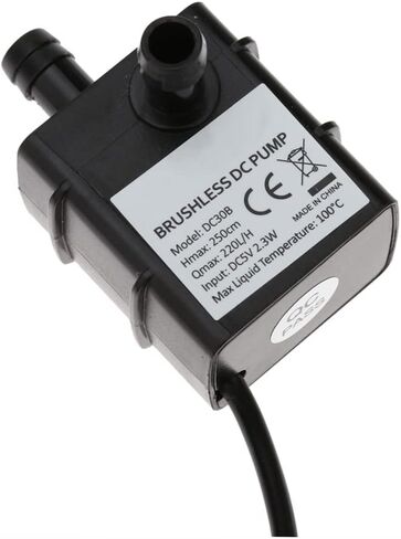 فائقة الهدوء USB صغير DC5V 2.3 واط مايكرو فرش مضخة زيت المياه مقاوم للماء نافورة غاطسة حوض السمك تعميم 220L/H رفع 250 سنتيمتر 5 فولت in Saudi Arabia