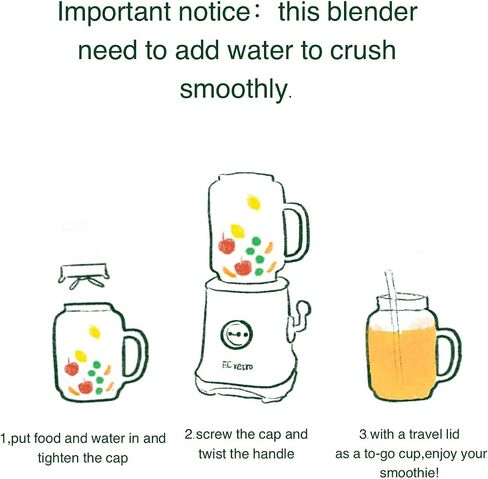 ECretro Retro Smoothie Blenders Countertop Juicer Maker with 20oz BPA Free Travel Cup and Lid, 300W 2-Speed for Shakes and Ice Crush (Green) in Saudi Arabia