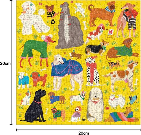 Galison Boss Dogs 500 Piece Family Puzzle from Galison - Featuring Bright and Colorful Illustrations, Perfect for The Whole Family to Enjoy Together, 20" x 20", Unique Gift Idea in Kuwait