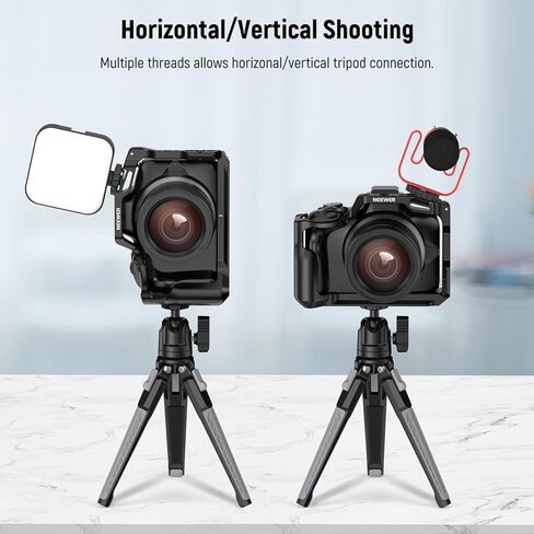 NEEWER EOS R8 Camera Cage with HDMI Cable Clamp, NATO Rail, Quick Release Arca Type Base, Anti Twist Screws, Protective Aluminum Video Rig Compatible with Canon R8 DJI RS 2 RSC 2 RS 3 Pro, CA039 in Kuwait