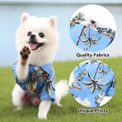 Pet Shirt Dog Cat Summer Beach Tropical Floral Pattern Comfortable Lightweight Shirt Hot Weather Stylish Summer Outfit Pets in Saudi Arabia