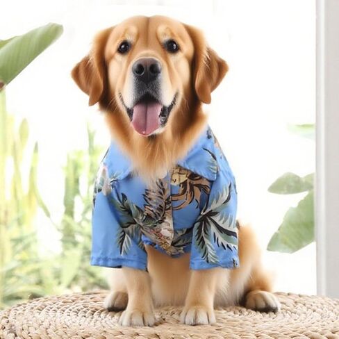 Pet Shirt Dog Cat Summer Beach Tropical Floral Pattern Comfortable Lightweight Shirt Hot Weather Stylish Summer Outfit Pets in Saudi Arabia