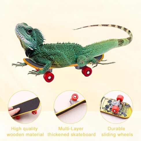 لوح تزلج صغير على شكل سلحفاة للحيوانات الأليفة الصغيرة - لعبة لوح تزلج على شكل سلحفاة ممتعة للزواحف والتنين الملتحي والببغاوات وغيرها من الحيوانات الصغيرة - لوح تزلج صغير لطيف وآمن للسلاحف والسحالي (صغير) (أسود) in Kuwait