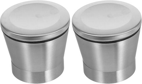 2pcs Stainless Steel Sea Salt Mills Caps Grinder Top Covers for Salt Pepper Shaker Manual Spices Grinder Lid Caps in Saudi Arabia