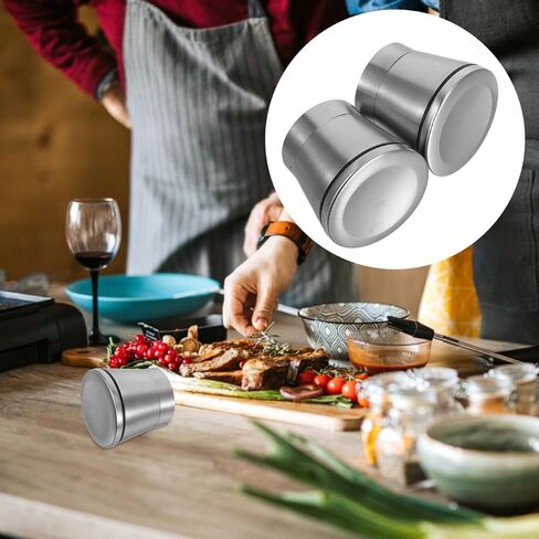 2pcs Stainless Steel Sea Salt Mills Caps Grinder Top Covers for Salt Pepper Shaker Manual Spices Grinder Lid Caps in Saudi Arabia
