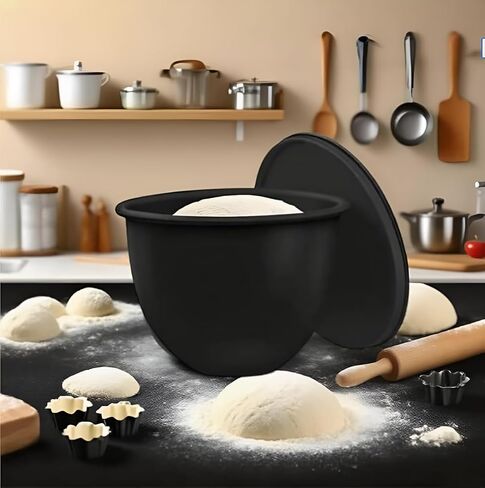بطانات سيليكون من Mixaid متوافقة مع خلاطات Kitchenaid Tilt-Head 5Qt، أوعية بطانة من السيليكون مع ملحقات ملحقات خلاط الأغطية، حاوية تخزين المطبخ/العجين/أوعية خلاطات بديلة (3 قطع) in Kuwait