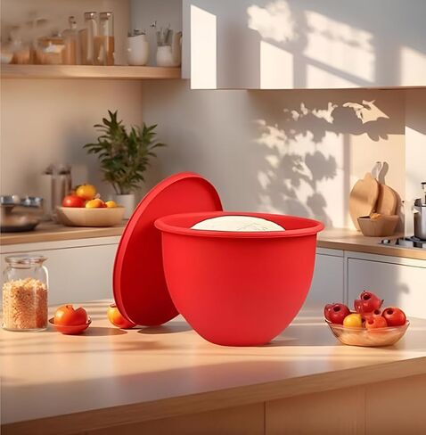 بطانات سيليكون من Mixaid متوافقة مع خلاطات Kitchenaid Tilt-Head 5Qt، أوعية بطانة من السيليكون مع ملحقات ملحقات خلاط الأغطية، حاوية تخزين المطبخ/العجين/أوعية خلاطات بديلة (3 قطع) in Kuwait