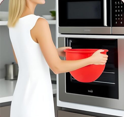بطانات سيليكون من Mixaid متوافقة مع خلاطات Kitchenaid Tilt-Head 5Qt، أوعية بطانة من السيليكون مع ملحقات ملحقات خلاط الأغطية، حاوية تخزين المطبخ/العجين/أوعية خلاطات بديلة (3 قطع) in Kuwait