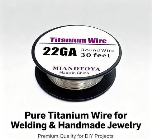 MIANDTOYA سلك تيتانيوم 30 قدم 24 مقياس صلب 0.5 مللي متر لصنع المجوهرات DIY الفنون الحرف المنزلية استخدام لحام سلك in Kuwait