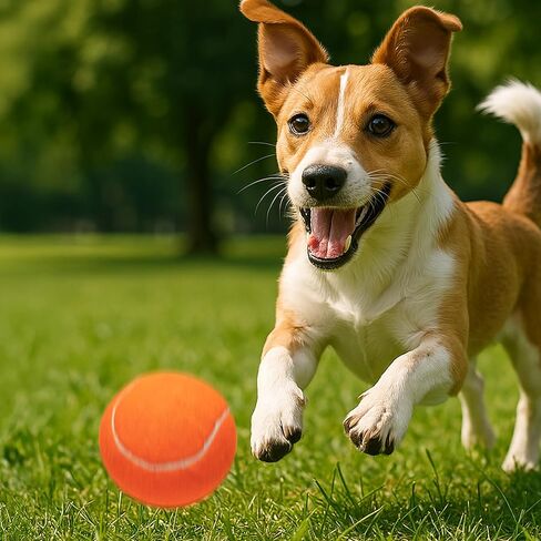 كرات تنس كبيرة للكلاب مكونة من 4 قطع، كرة لعبة تفاعلية كبيرة للكلاب مقاس 4 بوصات للكلاب الصغيرة والمتوسطة والكبيرة، ألعاب للكلاب للرياضات الخارجية والداخلية، والجلب، والتدريب واللعب in Kuwait