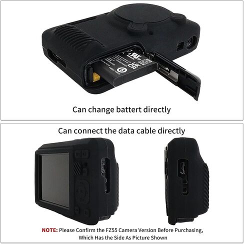 علبة Muziri Kinokoo لـ Kodak Pixpro FZ55 ، غطاء واقي من السيليكون الناعم للكاميرا الرقمية Pixpro FZ55 - مع غطاء عدسة قابلة للإزالة - Slim Fit & Anti -Scratch - Off White in Saudi Arabia