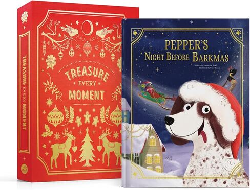 Dog’s Night Before Christmas Personalized Book Gold Foil | Hardcover (Gold Foil Cover) | 9" x 11" | I See Me! in Saudi Arabia