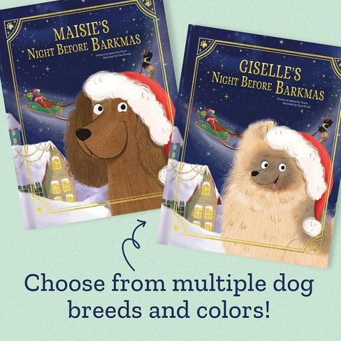 Dog’s Night Before Christmas Personalized Book Gold Foil | Hardcover (Gold Foil Cover) | 9" x 11" | I See Me! in Saudi Arabia