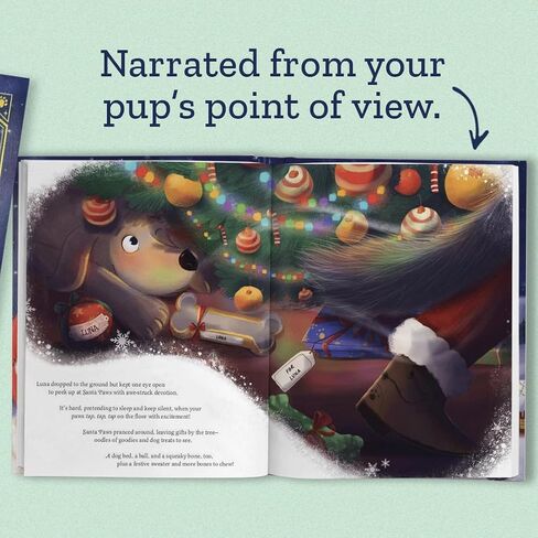 Dog’s Night Before Christmas Personalized Book Gold Foil | Hardcover (Gold Foil Cover) | 9" x 11" | I See Me! in Saudi Arabia