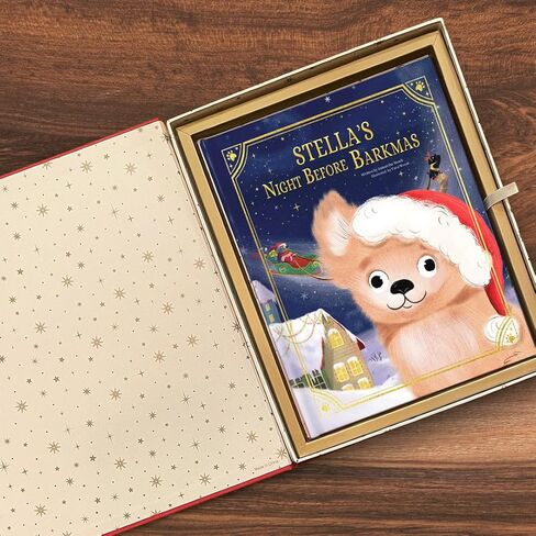Dog’s Night Before Christmas Personalized Book Gold Foil | Hardcover (Gold Foil Cover) | 9" x 11" | I See Me! in Saudi Arabia