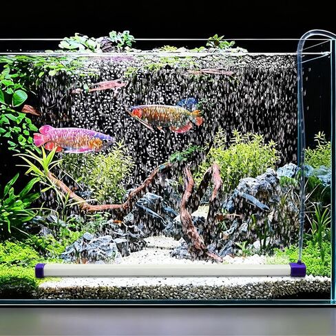 Fish Tank Bubbler Decorations Aquarium Bubble Wall Quiet Oxygen Diffuser Adjustable air Bubble Volume Air Stones Aquariums Kit for Freshwater & Saltwater Bubbler Decorations in Saudi Arabia