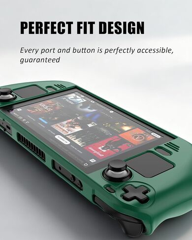 علبة سطح السفينة البخارية لشاشة LCD/OLED - غطاء واقعي مع Kickstand ، Shockproof Anti -Scratch Slim Shell للألعاب والسفر (الحبر الأسود) in Saudi Arabia
