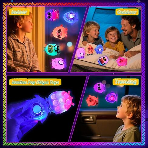 Pop Party Favors for Kids,3D Pop Animals Its Fidget Toys,Silicone Animal Suction Toys,Birthday Gifts for Boys & Girls,Goodie Bag Stuffers,Pinata Stuffers,Carnival Prizes,Treasure Chest for Kids Prizes in Kuwait