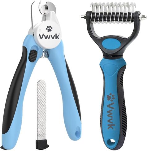 Dog Cat Nail Clippers & Trimmers LED Light Illuminates Nails/Bloodline, Quick Sensor Safety Guard to Avoid Over Cutting, Extra Sharp Blade for Thick Nails, with Free Nail File(Blue) in Saudi Arabia
