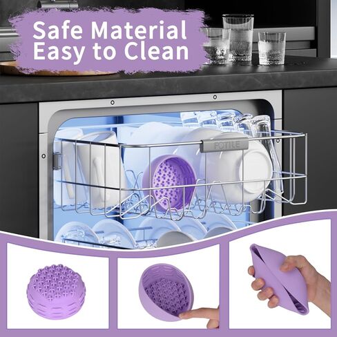 Purple Dog Puzzle Toy & Lick Mat for Bathing - Grooming Helper & Boredom Buster Slow Feeder Bowl with Suction Cups for Dogs and Cats - Interactive Treat Dispenser(Only for Small Dogs) in Saudi Arabia