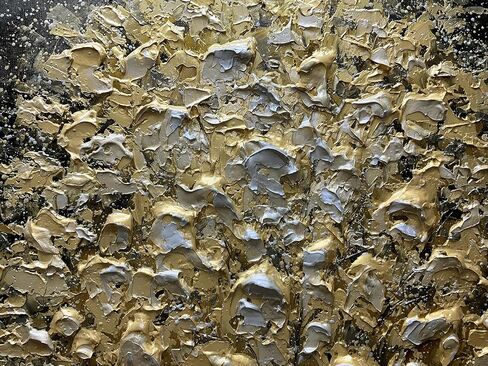 يوتري لوحات فنية تجريدية ثلاثية الابعاد بتصميم طاووس مع شجرة زيتية مقاس 24 × 48 انش، لوحة فنية تجريدية ثلاثية الابعاد مرسومة باليد على القماش باطار داخلي للتعليق على الحائط in Kuwait