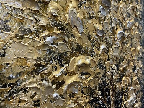 يوتري لوحات فنية تجريدية ثلاثية الابعاد بتصميم طاووس مع شجرة زيتية مقاس 24 × 48 انش، لوحة فنية تجريدية ثلاثية الابعاد مرسومة باليد على القماش باطار داخلي للتعليق على الحائط in Kuwait