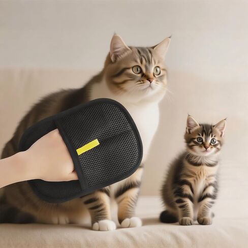2 Pcs Pet Hair Removal Gloves Brush, Reusable Cat Dog Electrostatic Hair Remover Grooming Glove Tool in Saudi Arabia